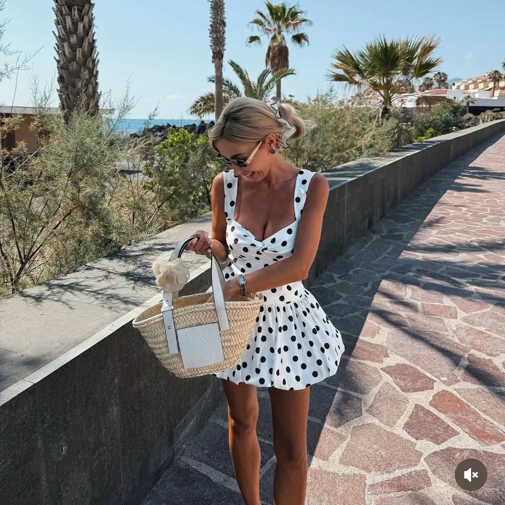 Zara Polka Dot Mini Dress - Picture 10 of 16